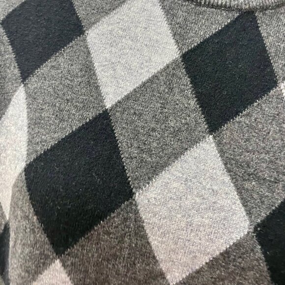 GAO YUN XIANG CASHMERE SWEATER SZ M GRANDPA ARGYLE MOCK NECK DARK ACADEMIA - Picture 16 of 16